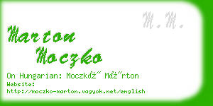 marton moczko business card